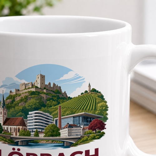 Tasse »Lörrach – Dreiländereck unter der Burg«
