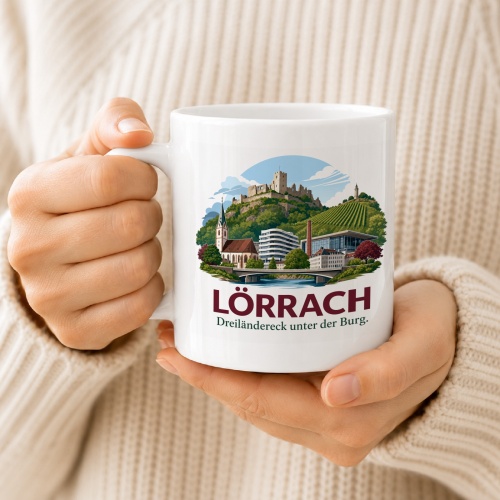Tasse »Lörrach – Dreiländereck unter der Burg«