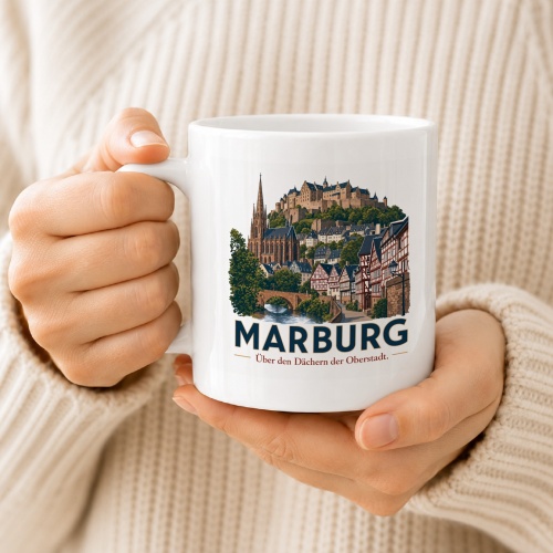 Tasse »Marburg – Über den Dächern der Oberstadt«