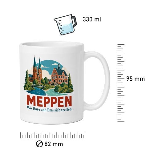 Tasse »Meppen – Wo Hase und Ems sich treffen«