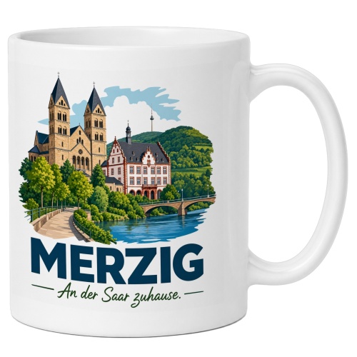 Tasse »Merzig – An der Saar zuhause.«