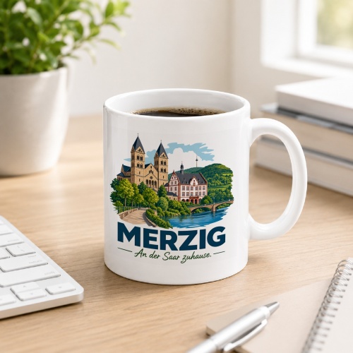 Tasse »Merzig – An der Saar zuhause.«