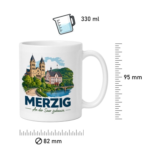 Tasse »Merzig – An der Saar zuhause.«