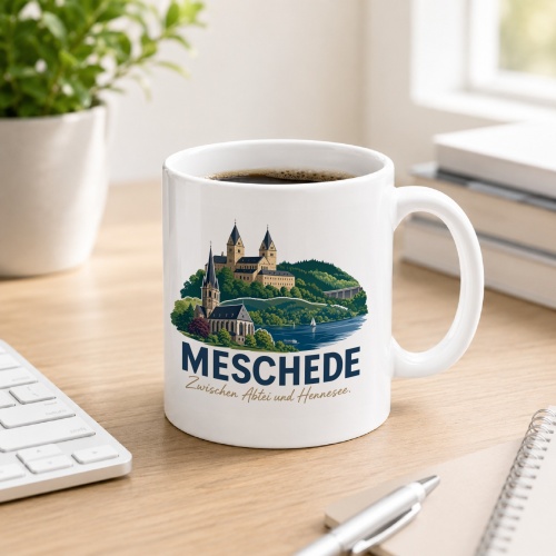 Tasse »Meschede – Zwischen Abtei und Hennesee«