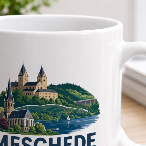 Tasse »Meschede – Zwischen Abtei und Hennesee«