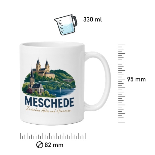 Tasse »Meschede – Zwischen Abtei und Hennesee«