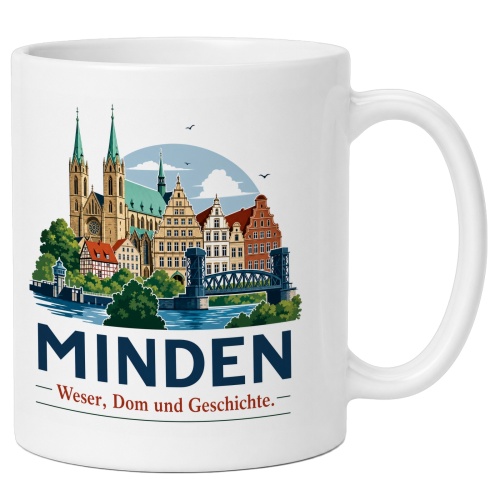 Tasse »Minden – Weser, Dom und...