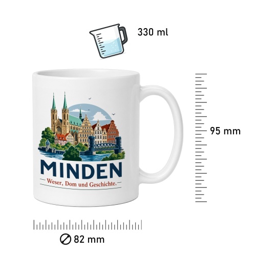 Tasse »Minden – Weser, Dom und Geschichte.«