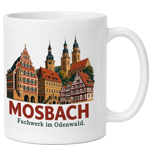 Tasse »Mosbach – Fachwerk im Odenwald«