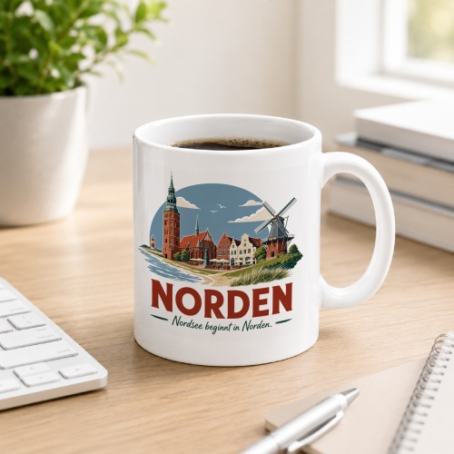 Tasse »Norden – Nordsee beginnt in Norden«