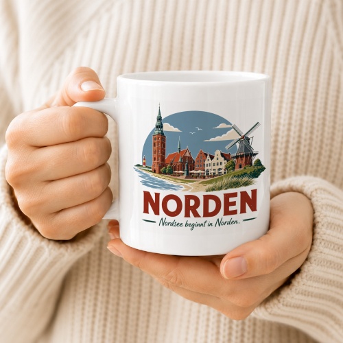 Tasse »Norden – Nordsee beginnt in Norden«
