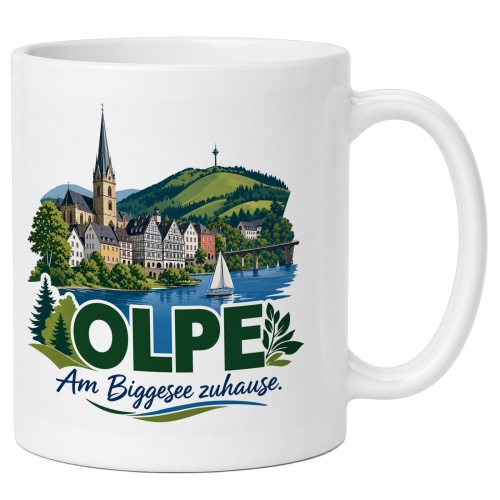 Tasse »Olpe – Am Biggesee zuhause«
