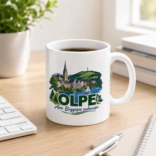 Tasse »Olpe – Am Biggesee zuhause«