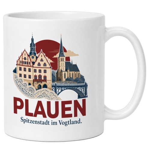 Tasse »Plauen – Spitzenstadt im Vogtland«