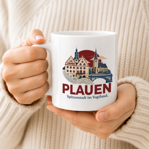 Tasse »Plauen – Spitzenstadt im Vogtland«