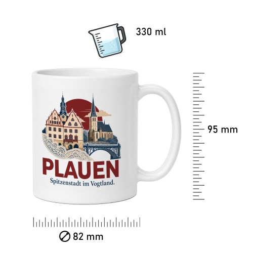 Tasse »Plauen – Spitzenstadt im Vogtland«
