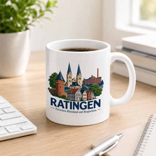 Tasse »Ratingen – Zwischen Rheinland und Bergischem.«