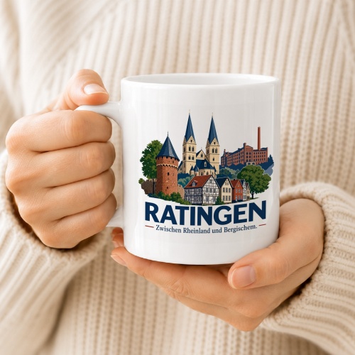 Tasse »Ratingen – Zwischen Rheinland und Bergischem.«