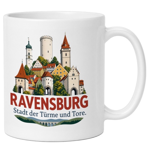 Tasse »Ravensburg – Stadt der Türme und...