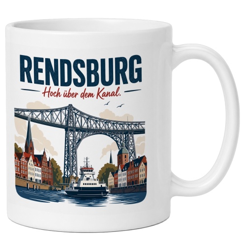 Tasse »Rendsburg – Hoch über dem...