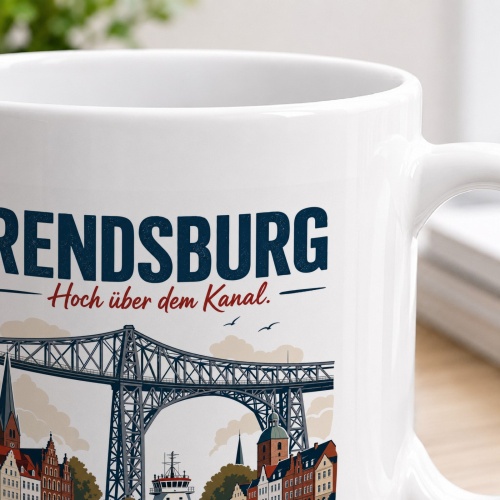 Tasse »Rendsburg – Hoch über dem Kanal«