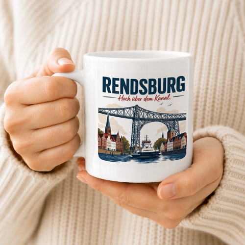 Tasse »Rendsburg – Hoch über dem Kanal«