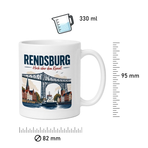 Tasse »Rendsburg – Hoch über dem Kanal«