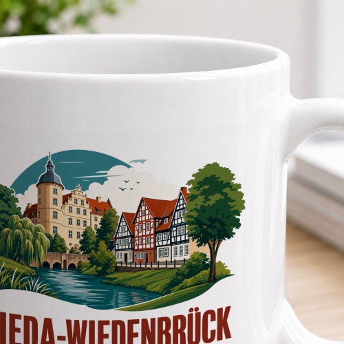 Tasse »Rheda-Wiedenbrück – Schloss & Fachwerk«