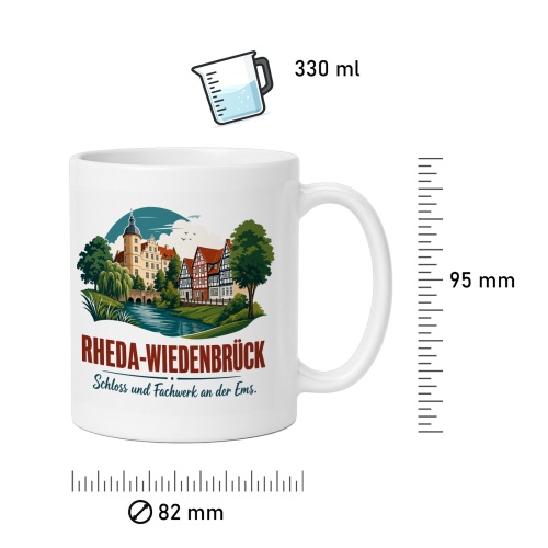 Tasse »Rheda-Wiedenbrück – Schloss & Fachwerk«