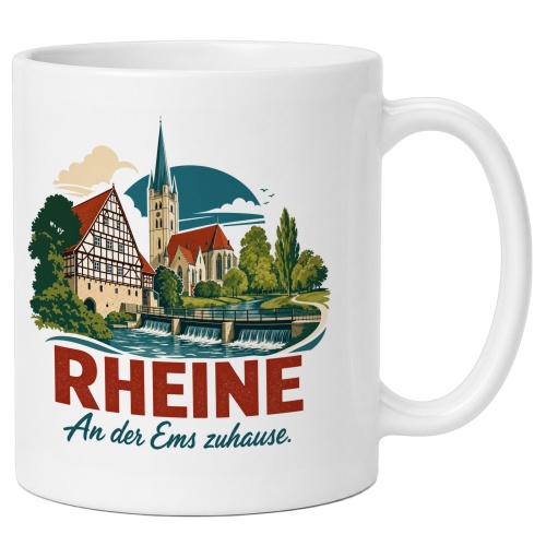 Tasse »Rheine – An der Ems zuhause.«