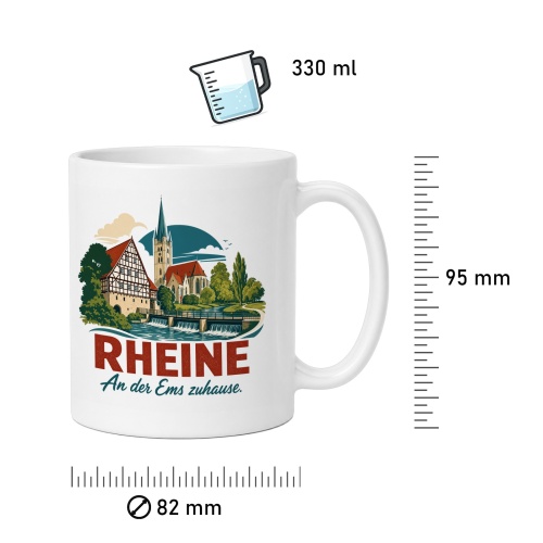 Tasse »Rheine – An der Ems zuhause.«