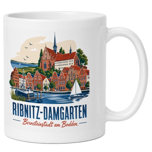 Tasse »Ribnitz-Damgarten – Bernsteinstadt am...