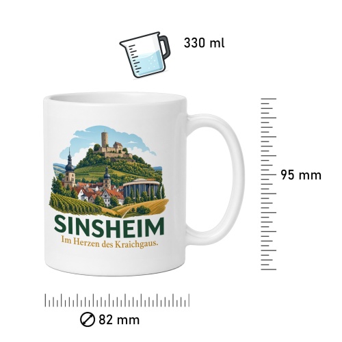 Tasse »Sinsheim – Im Herzen des Kraichgaus«