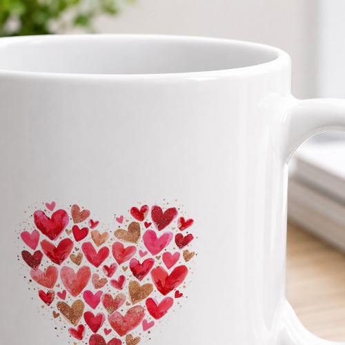 Tasse »Herz aus Aquarell-Herzen«