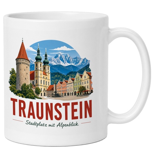 Tasse »Traunstein – Stadtplatz mit...