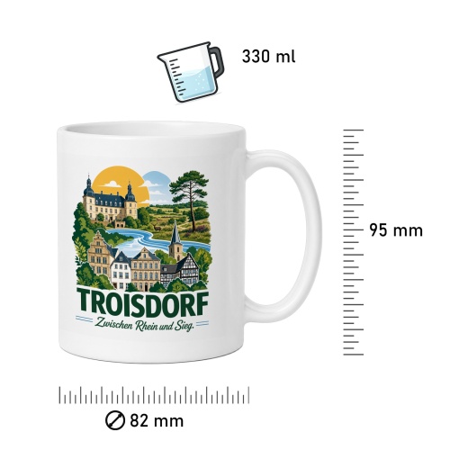 Tasse »Troisdorf – Zwischen Rhein und Sieg«