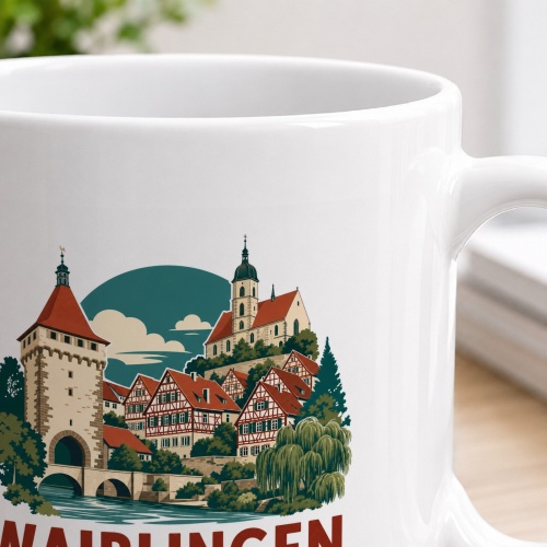 Tasse »Waiblingen – Fachwerk an der Rems«