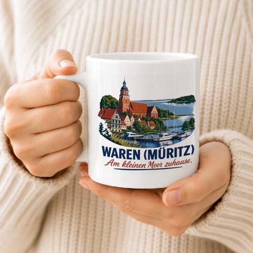 Tasse »Waren (Müritz) – Am kleinen Meer zuhause«