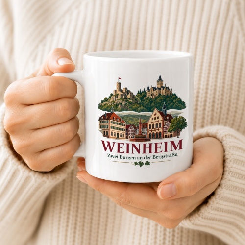 Tasse »Weinheim – Zwei Burgen an der Bergstraße«