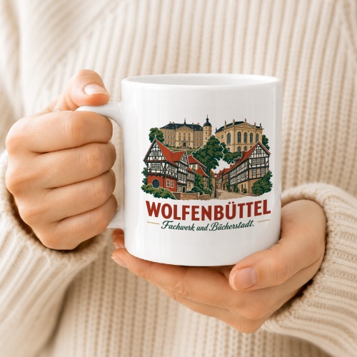Tasse »Wolfenbüttel – Fachwerk & Bücherstadt«