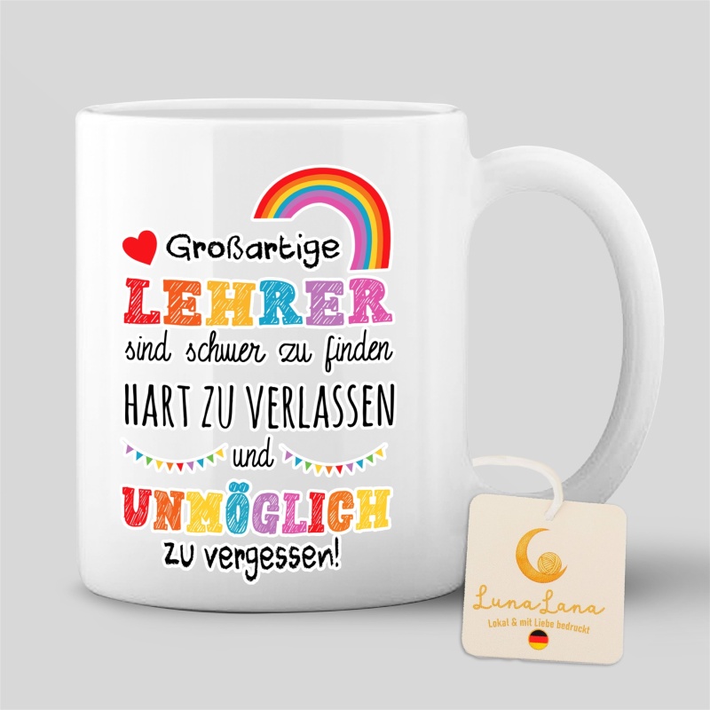 Tasse "großartige Lehrer"