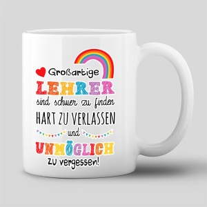Tasse "großartige Lehrer"