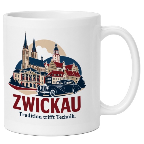 Tasse »Zwickau – Tradition trifft Technik«