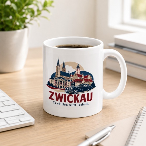 Tasse »Zwickau – Tradition trifft Technik«