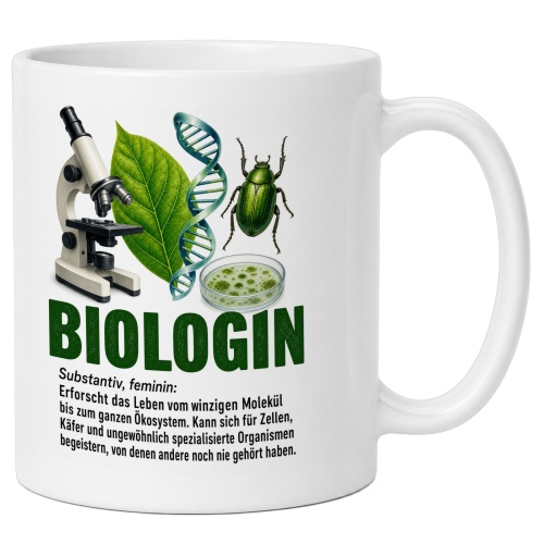 Tasse »Biologin – Erforscht das Leben«