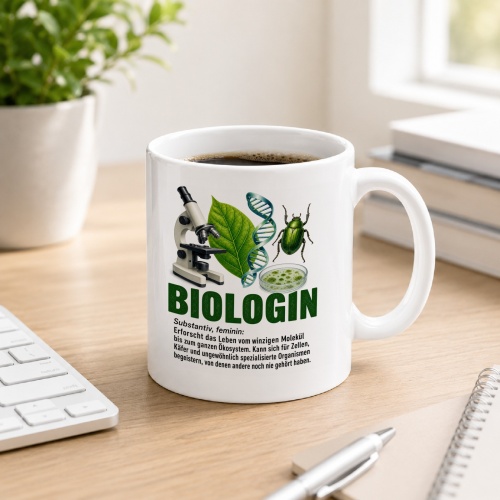 Tasse »Biologin – Erforscht das Leben«