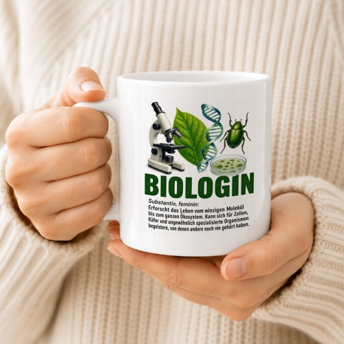Tasse »Biologin – Erforscht das Leben«