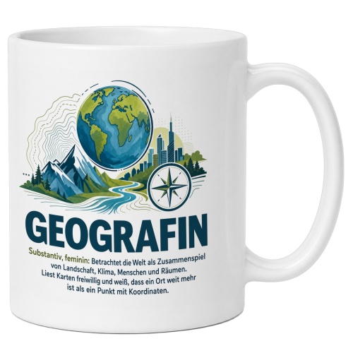 Tasse »Geografin«