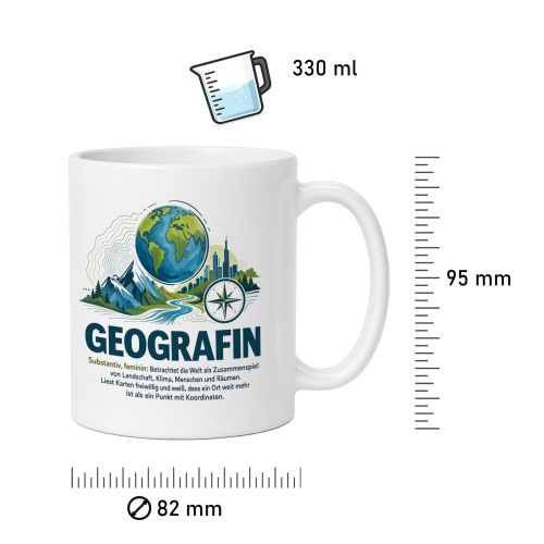 Tasse »Geografin«