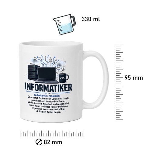 Tasse »Informatiker – Substantiv, maskulin«
